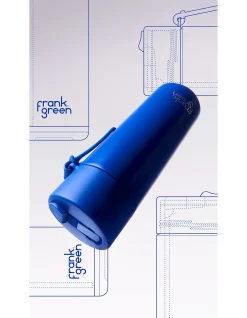 20oz Stainless Steel Ceramic Bottle BlueCarbon with Flip Lid
