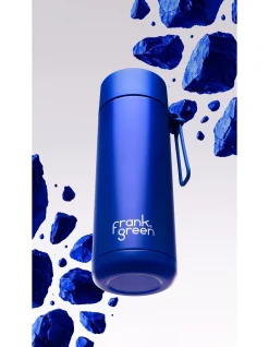 20oz Stainless Steel Ceramic Bottle BlueCarbon with Flip Lid