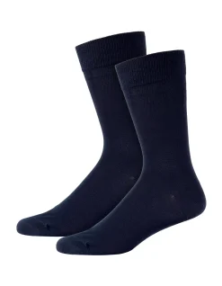 2 PACK MERCERISED COTTON DRESS CREW SOCKS