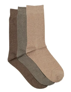 3 PACK PLAIN BUSINESS CREW SOCKS