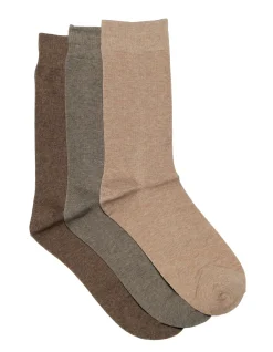 3 PACK PLAIN BUSINESS CREW SOCKS