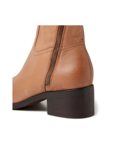 Pactor Cognac Leather Knee High Boots