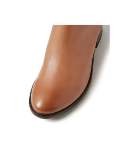 Pactor Cognac Leather Knee High Boots
