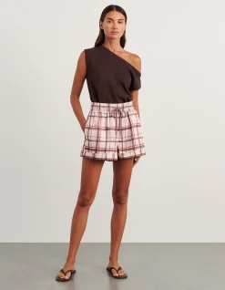 PAINTERLY CHECK GIGI SHORT