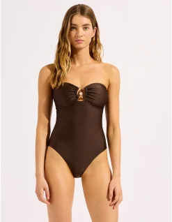 Palermo Ring Front Bandeau One Piece Swimsuit