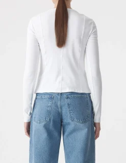 Panelled Long Sleeve Rib T-Shirt