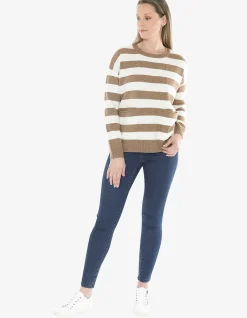 Panel Stripe Pocket Lambswool Pullover