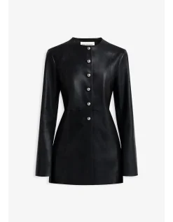 Parlour Sculptural Lambskin Peplum Jacket