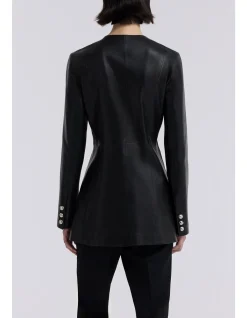 Parlour Sculptural Lambskin Peplum Jacket