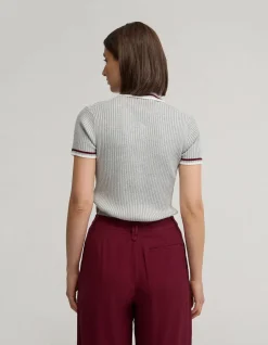 PASCALE RIB POLO TOP