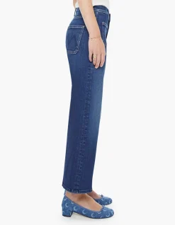 Patch Pocket Mid Rise Maven Wide Leg Ankle Jeans