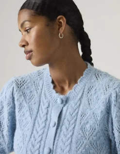 Pauline Pointelle Ss Cardigan