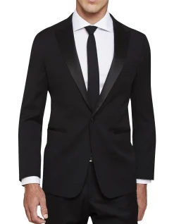 Peak Lapel Dinner Suit Jacket Black