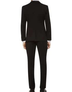 Peak Lapel Dinner Suit Jacket Black