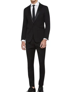 Peak Lapel Dinner Suit Jacket Black