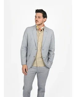 PEAK LAPEL HOUNDSTOOTH BLAZER