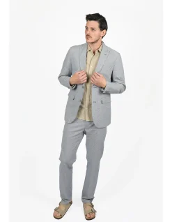 PEAK LAPEL HOUNDSTOOTH BLAZER