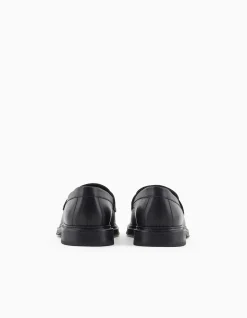 Pebbled Leather Loafers