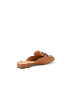 PEEBLES MI DK TAN TAN LEATHER SYN RAFFIA