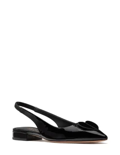 Perfect Pair Heart Patent Slingback Flat