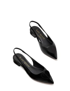 Perfect Pair Heart Patent Slingback Flat