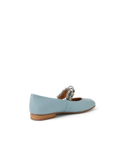 Perky Ring Detail Leather Ballet Flats