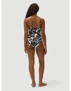 Phillip Art Deco Print Square Neck Swimsuit