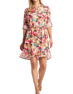 Phuket Straight Hem Button Dress