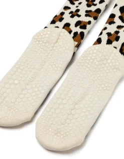 Pilates Cheetah Grip Crew Bamboo Blend Socks