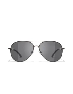 Pilot Matte Dark Grey Lens Sunglasses