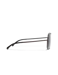 Pilot Matte Dark Grey Lens Sunglasses