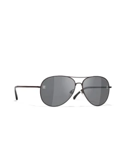 Pilot Matte Dark Grey Lens Sunglasses