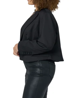 PINK DUSK - GIMME MORE CROPPED BLAZER