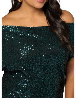 PINK DUSK-PLATINUM NIGHTS SEQUIN MAXI DRESS