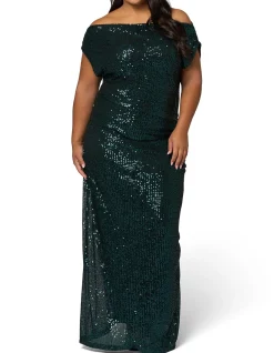 PINK DUSK-PLATINUM NIGHTS SEQUIN MAXI DRESS