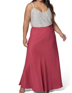 PINK DUSK-CAUGHT UP MAXI SKIRT