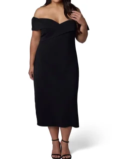 PINK DUSK-DARK DESIRES MIDI DRESS