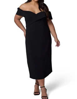 PINK DUSK-DARK DESIRES MIDI DRESS