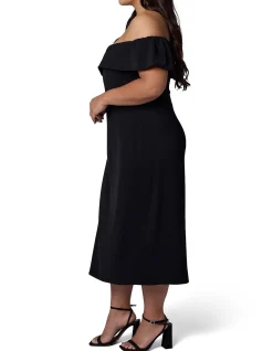 PINK DUSK-DARK DESIRES MIDI DRESS