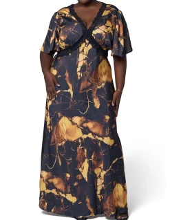 PINK DUSK-ELECTRIC VIBE MAXI DRESS