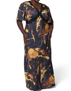 PINK DUSK-ELECTRIC VIBE MAXI DRESS