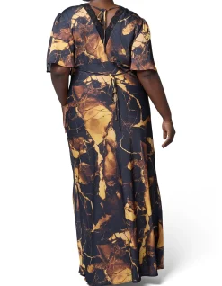 PINK DUSK-ELECTRIC VIBE MAXI DRESS