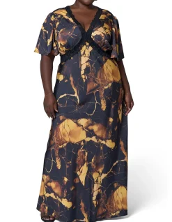 PINK DUSK-ELECTRIC VIBE MAXI DRESS