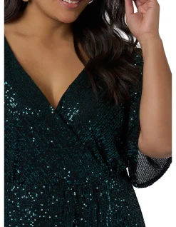 PINK DUSK-LURE SEQUIN MAXI DRESS