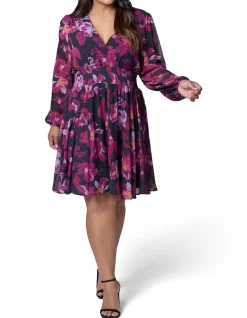 PINK DUSK-RAVISHED MINI DRESS