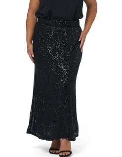 PINK DUSK - SEDUCER SEQUIN MAXI SKIRT