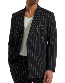 Pinstripe Double Breasted Jacket