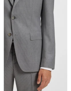 Pinstripe slim-fit jacket in virgin wool