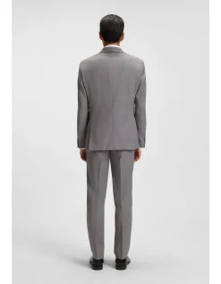 Pinstripe slim-fit jacket in virgin wool