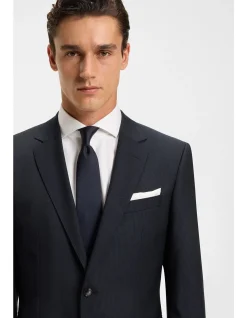 Pinstripe slim-fit jacket in virgin wool